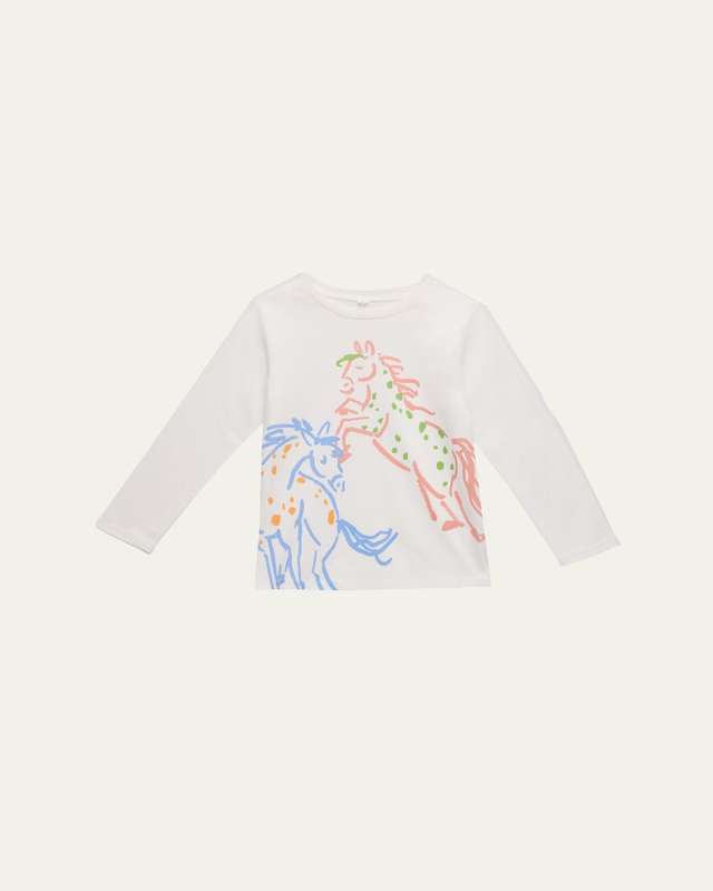 Girl's Horse Graphic T-Shirt, Size 3-10