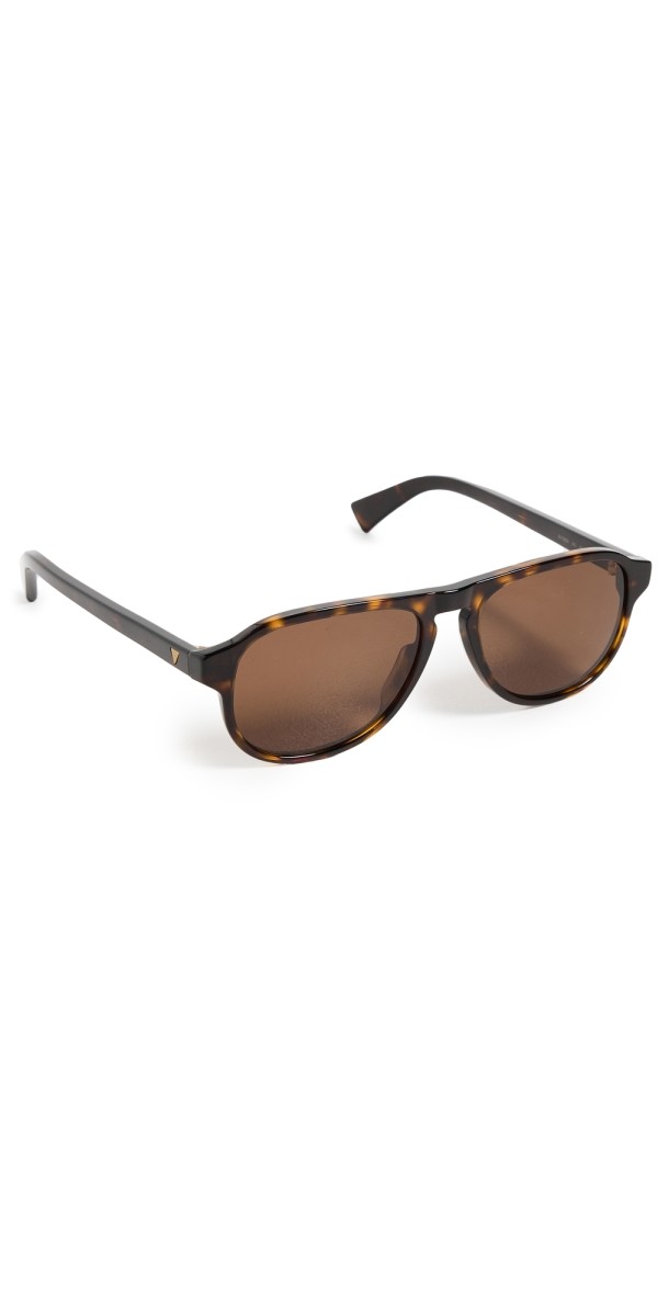 Bottega Veneta Triangle Stud Sunglasses Havana-Havana-Brown