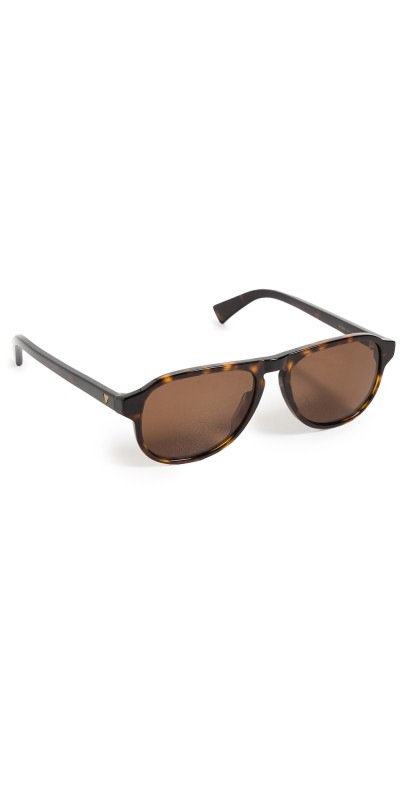 Bottega Veneta Triangle Stud Sunglasses Havana-Havana-Brown
