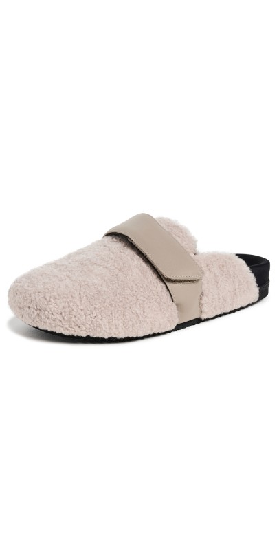 ROAM Fuzzy Loafer Mules Cement