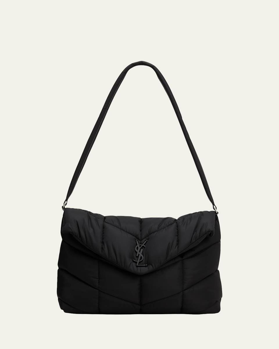 Lou Puffer Small YSL Crossbody Bag in Quilted Nylon