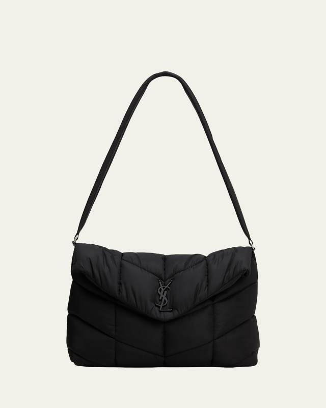 Lou Puffer Small YSL Crossbody Bag in Quilted Nylon
