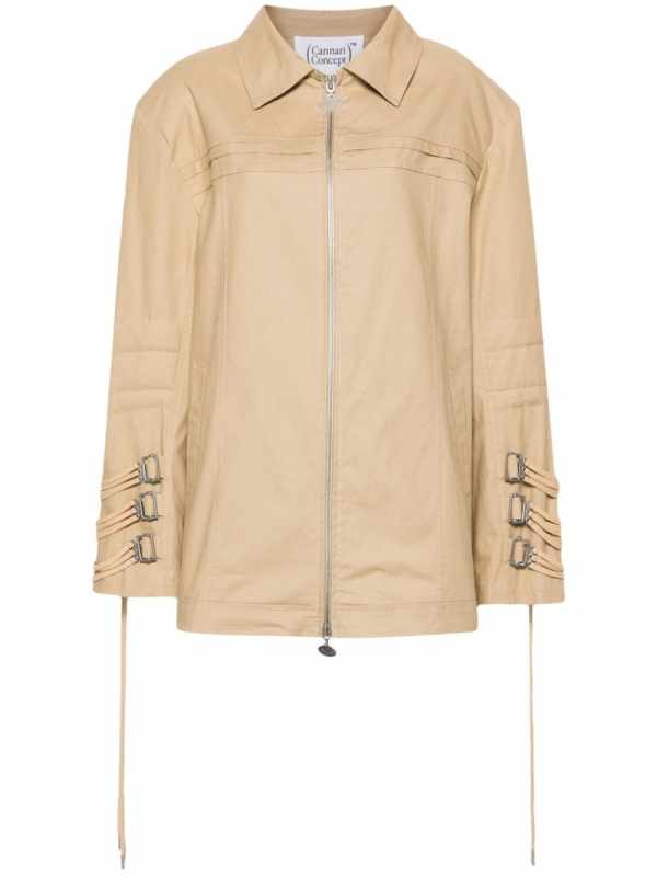 buckle-detail jacket