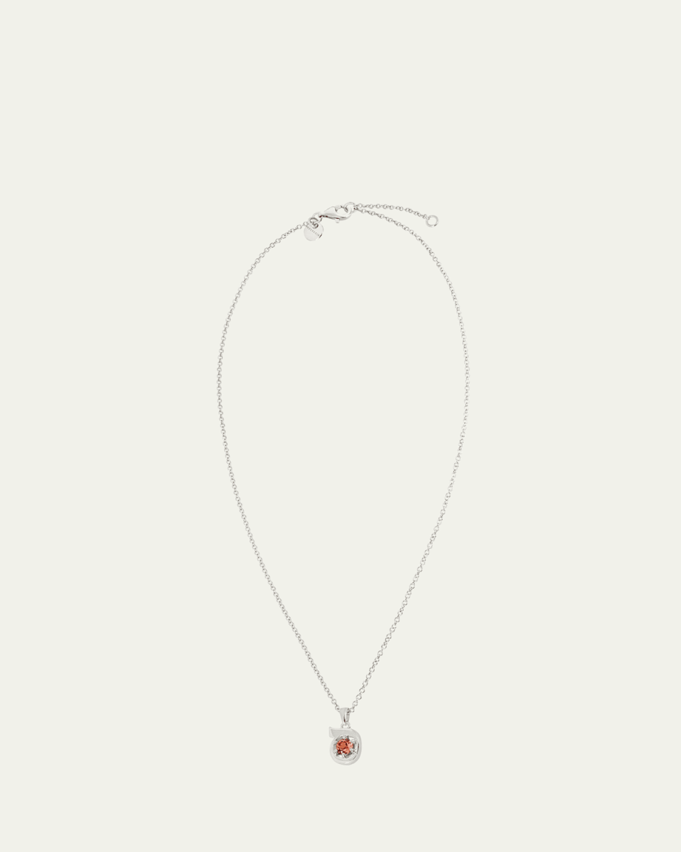 18K Gold Hebrew SAMECH Initial Necklace