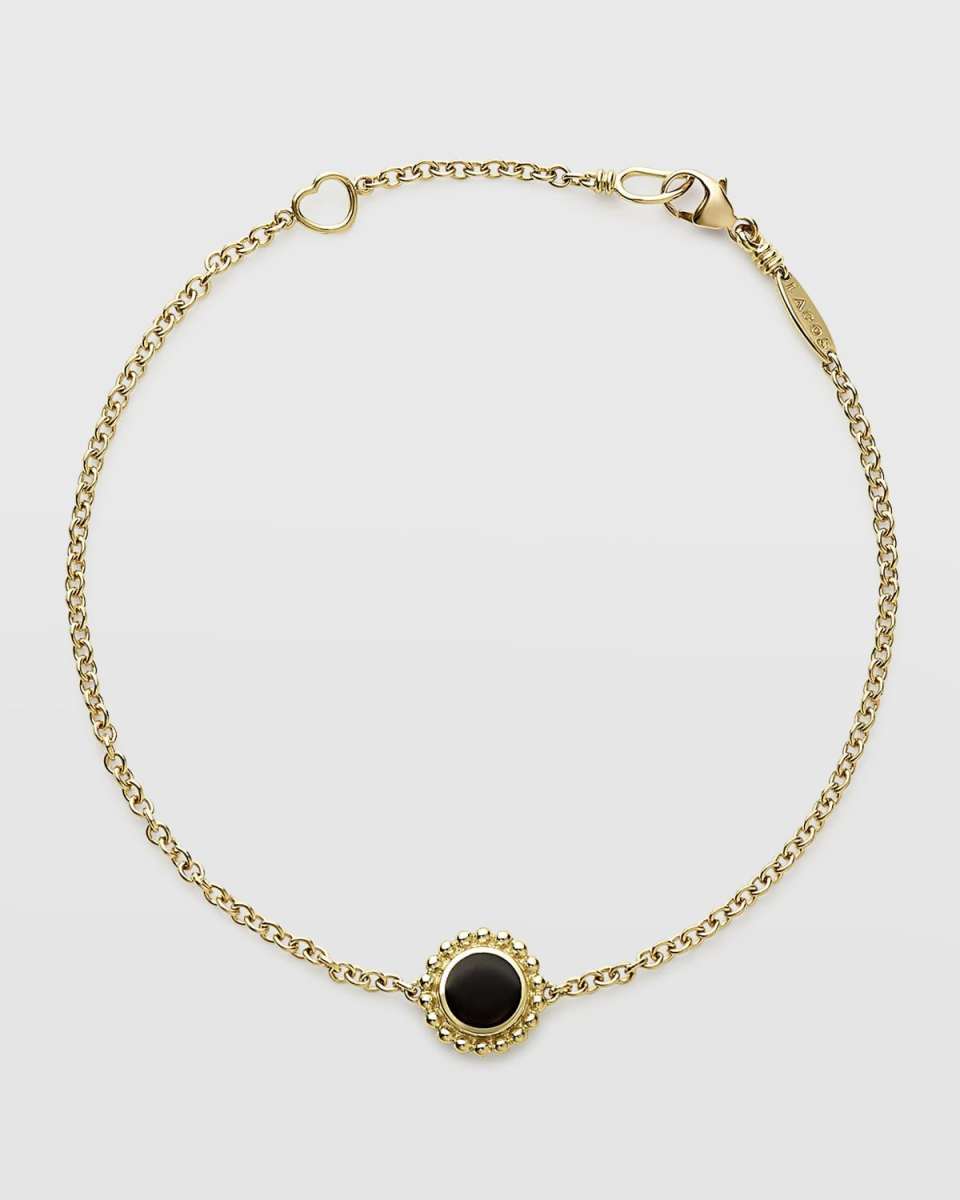 18k Covet Onyx 7mm Chain Bracelet