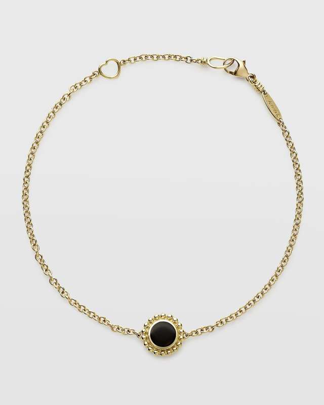 18k Covet Onyx 7mm Chain Bracelet