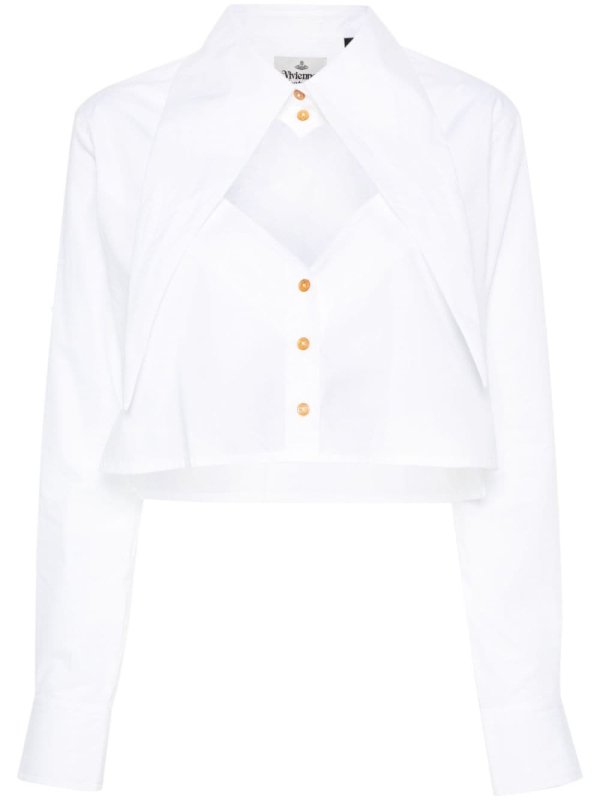 Cut-off Heart cropped shirt