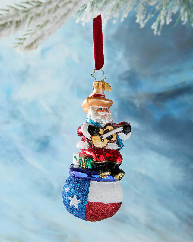 5" Pride of Texas Santa Christmas Ornament