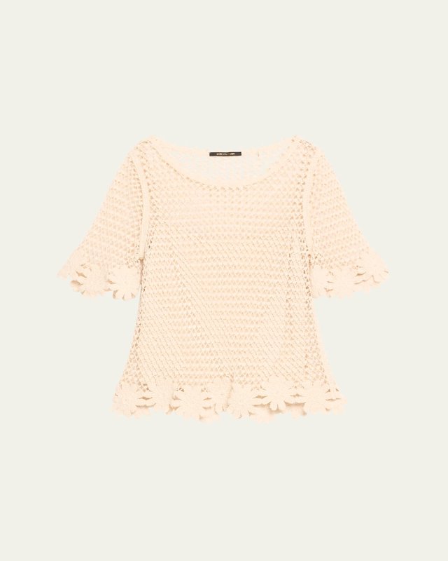 Sabine Floral Crochet Blouse