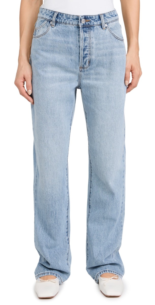 Rolla's 90s Relaxed Faded Blue Jeans Light Vintage Blue