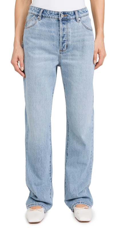Rolla's 90s Relaxed Faded Blue Jeans Light Vintage Blue