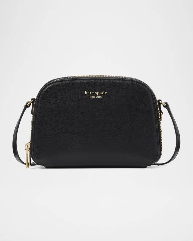 devin double-zip leather crossbody bag
