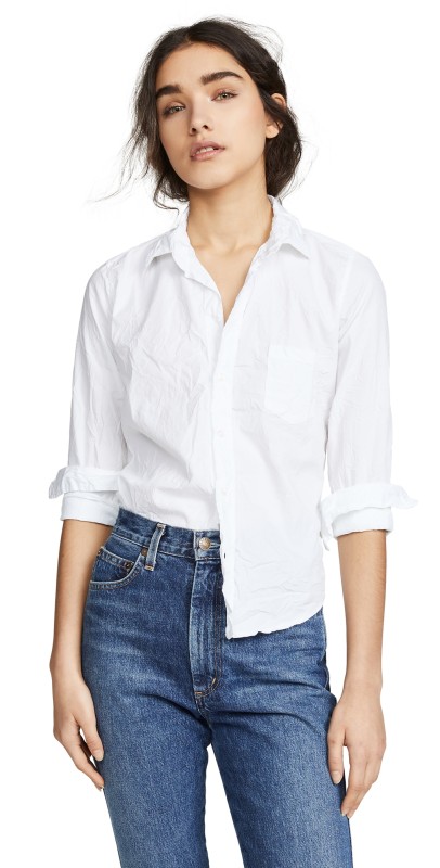 Frank & Eileen Barry Button Down Shirt White