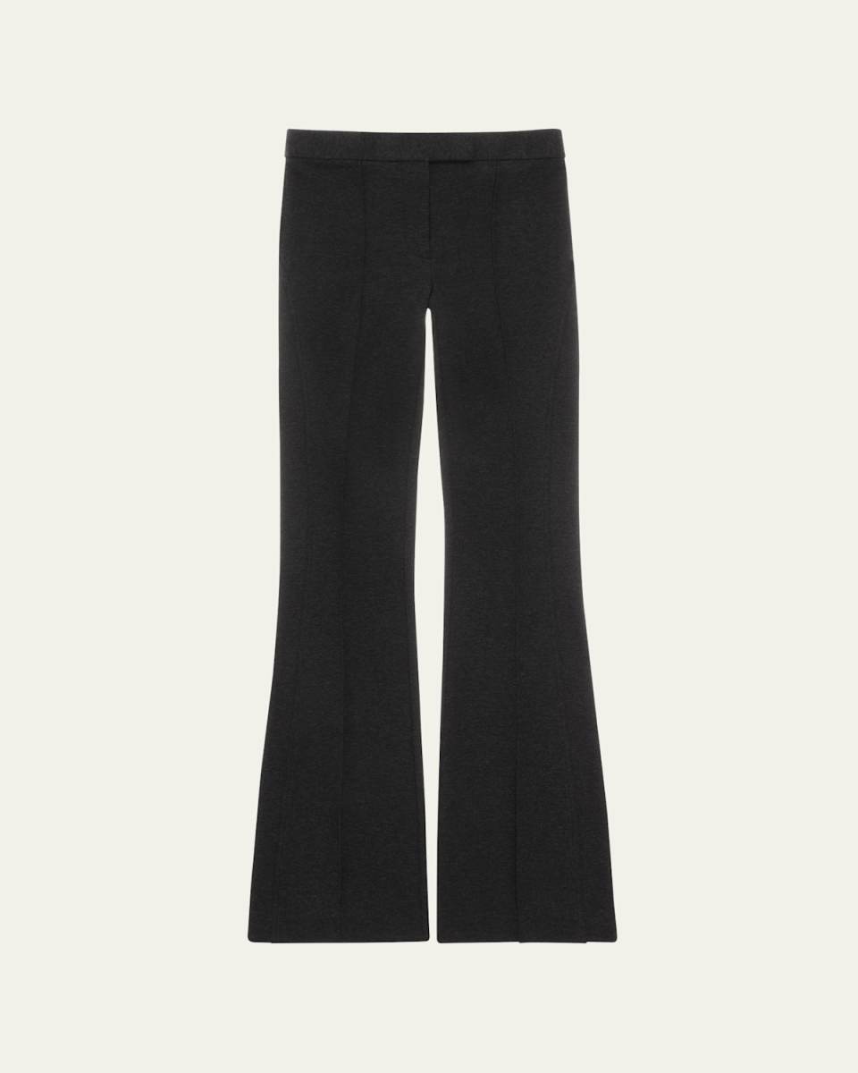 Seamed Viscose-Twill Bootcut Pants