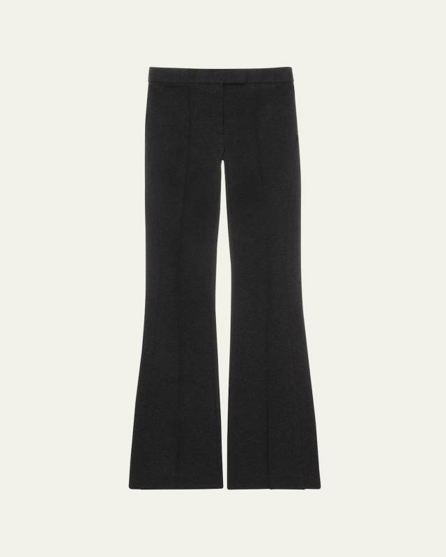 Seamed Viscose-Twill Bootcut Pants