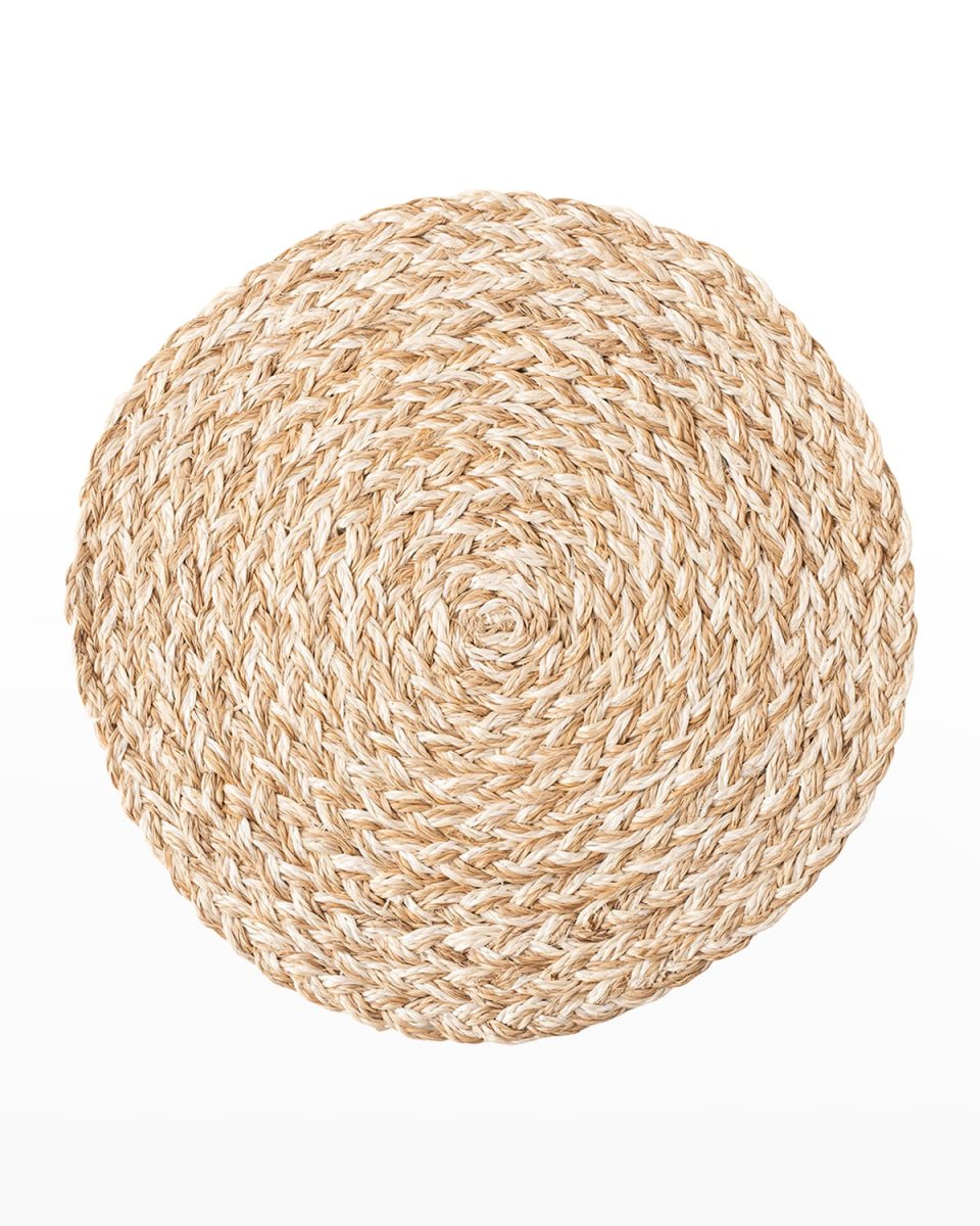 Woven Straw Placemat - White