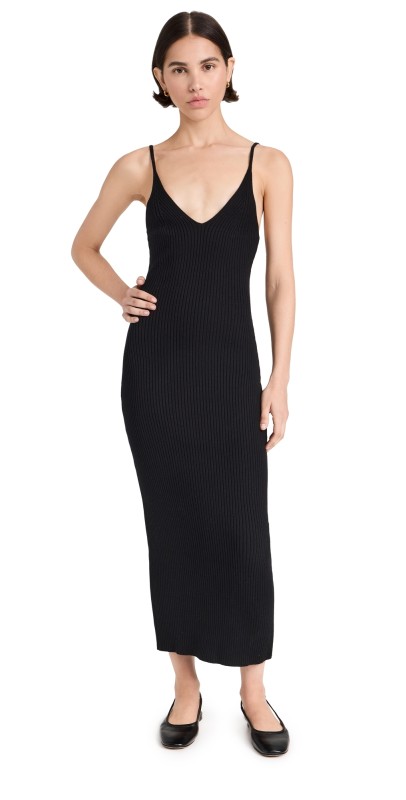 Sablyn Allison Ribbed Dress Black