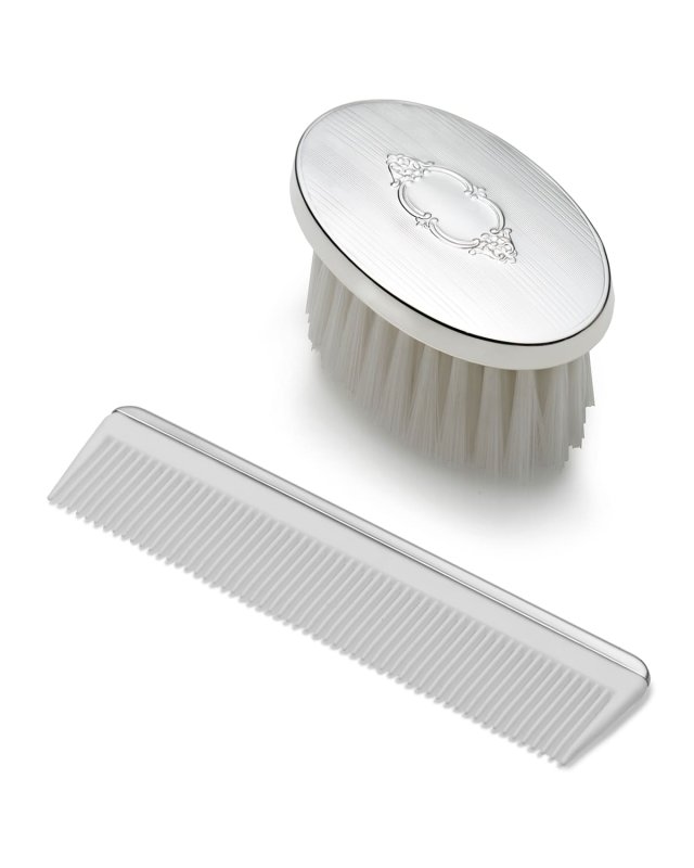 Boy's Shield Design Oval Comb & Brush Set