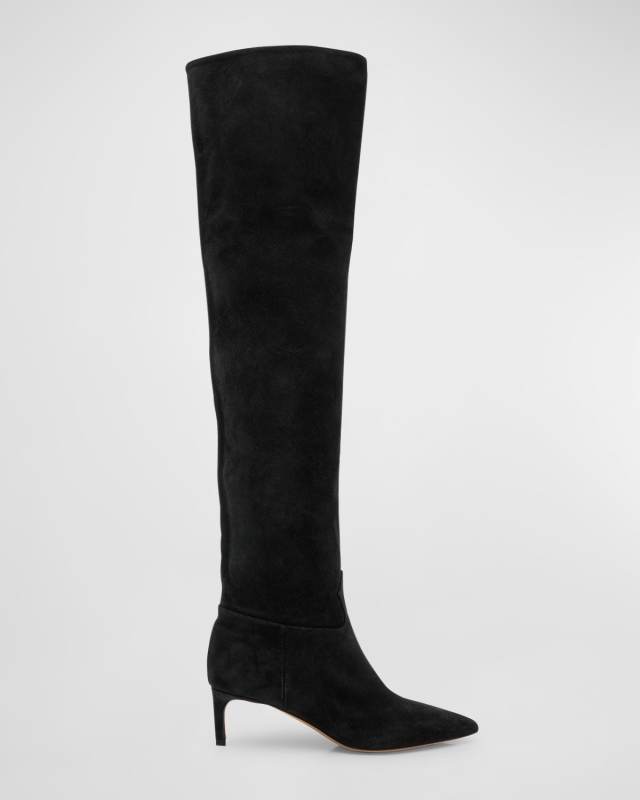 Carolina Slouchy Suede Over-The-Knee Boots