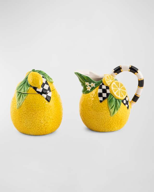 Lemon Creamer and Sugar Set