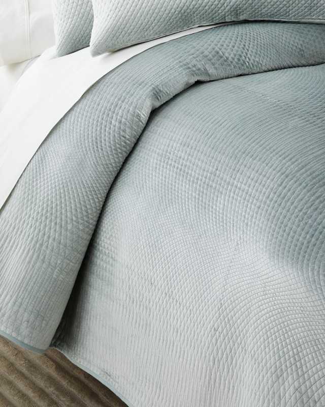 Rivena Quilted Velvet Coverlet,