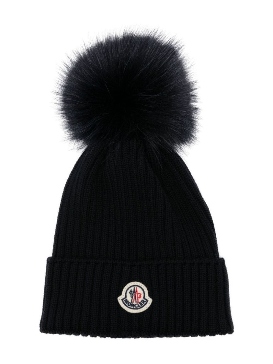 pompom ribbed beanie