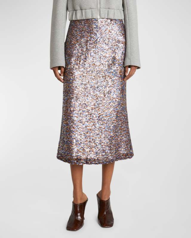 Sibyl Sequin Embellished Midi Skirt