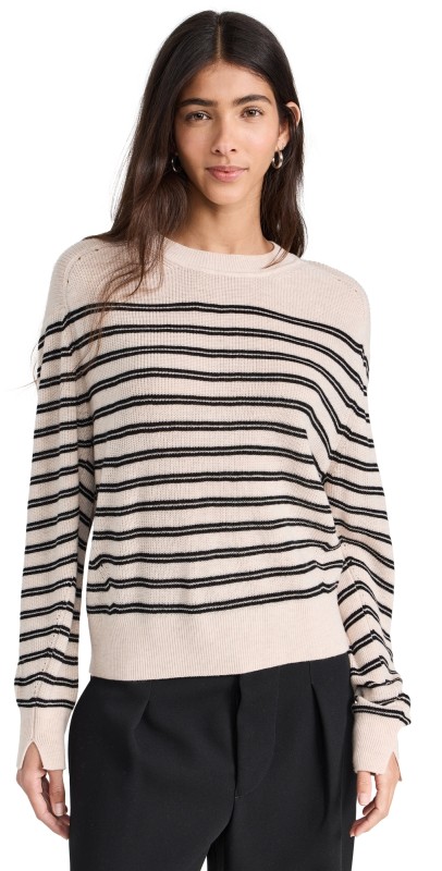rag & bone Bree Crew Sweater Turtle Dove Multi