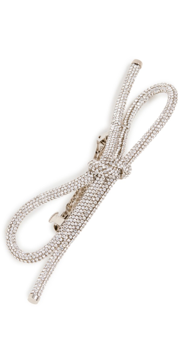 LELET NY Crystal Bow Barrette Rhodium