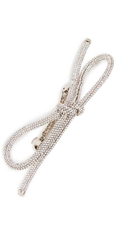LELET NY Crystal Bow Barrette Rhodium