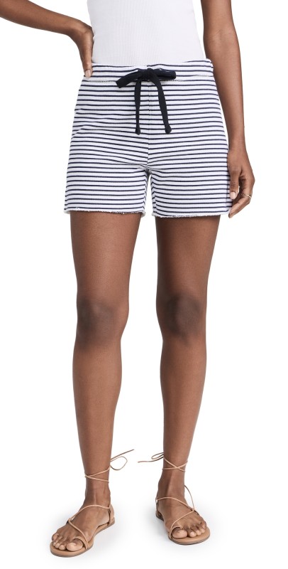 Frank & Eileen Pearl Favorite Sweatshorts White w/ British Royal Navy