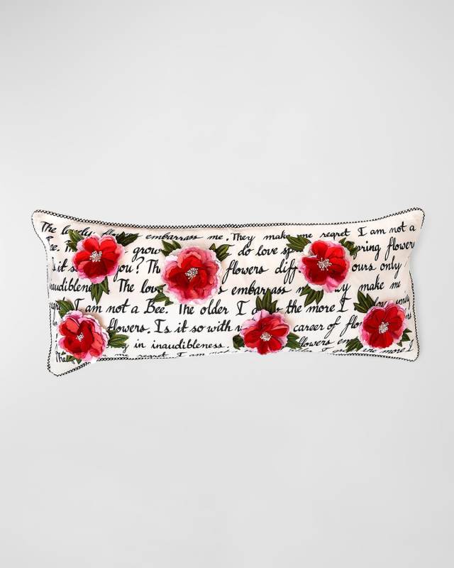 Flower Show Poetry Pillow