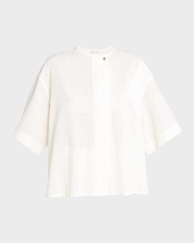 Adriana Mini Check Lurex Blouse