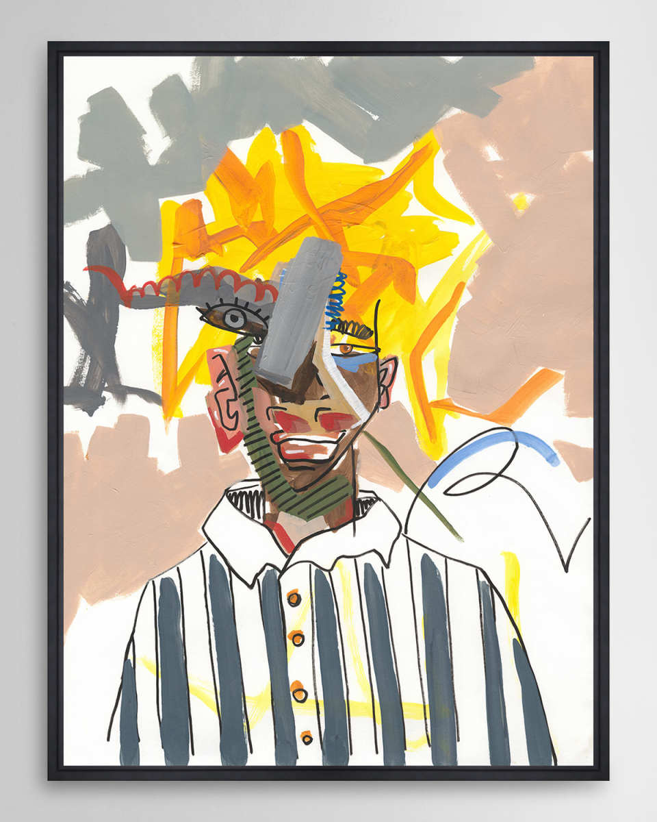 "Charlie" Framed Giclee by Michel Smith Boyd, 22" x 29"