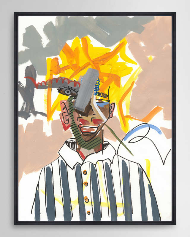 "Charlie" Framed Giclee by Michel Smith Boyd, 22" x 29"