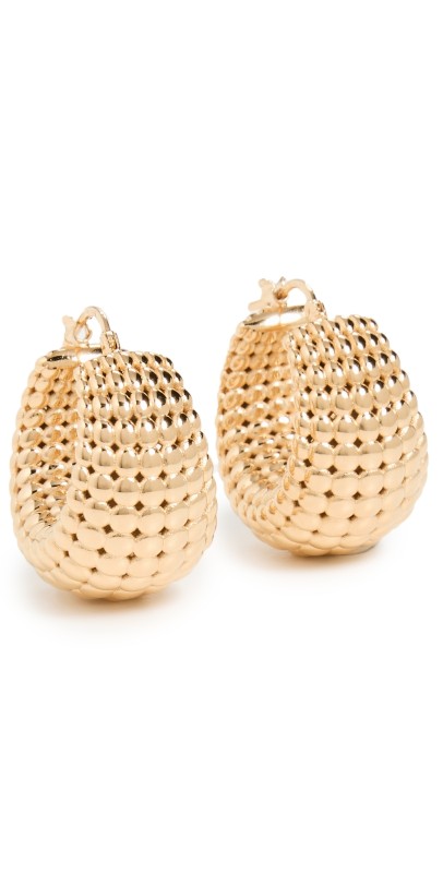 JW Anderson Bubble Hoop Earrings Gold