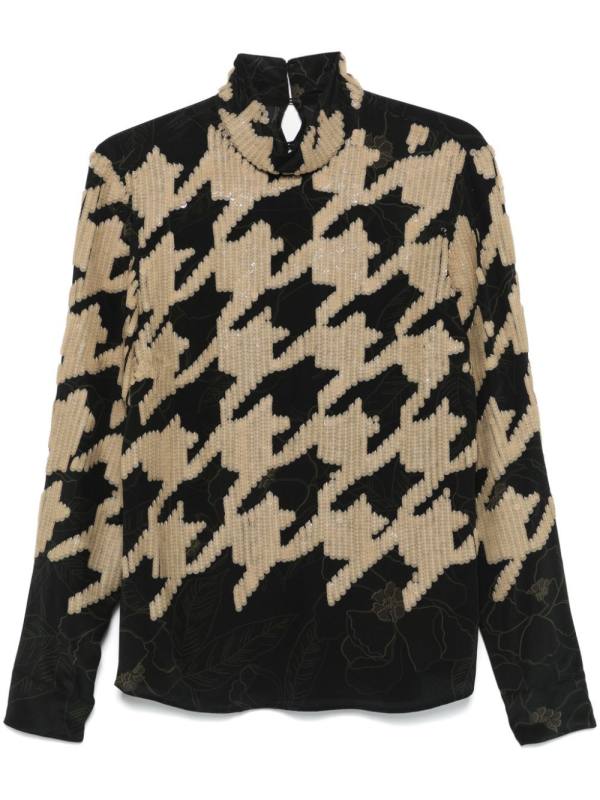 sequin-embellished blouse