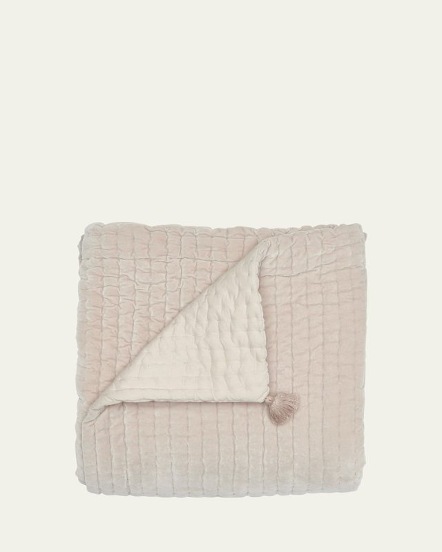 Quilted Velvet Throw, 50" x 70"