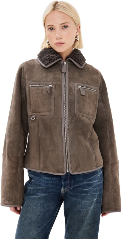 Saks Potts Felix Jacket Grey Almond