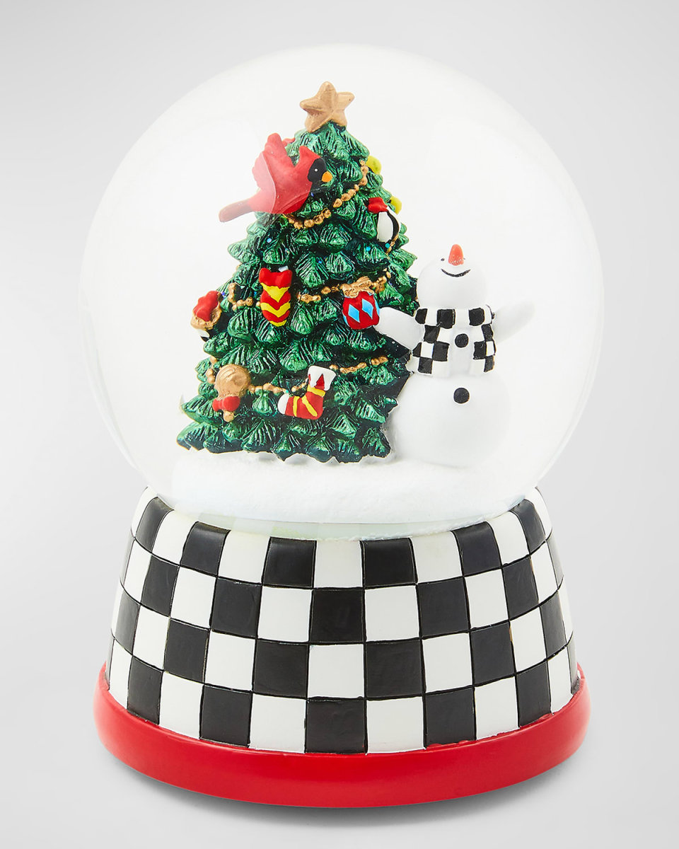 Cozy Christmas Snowman Tree Snow Globe