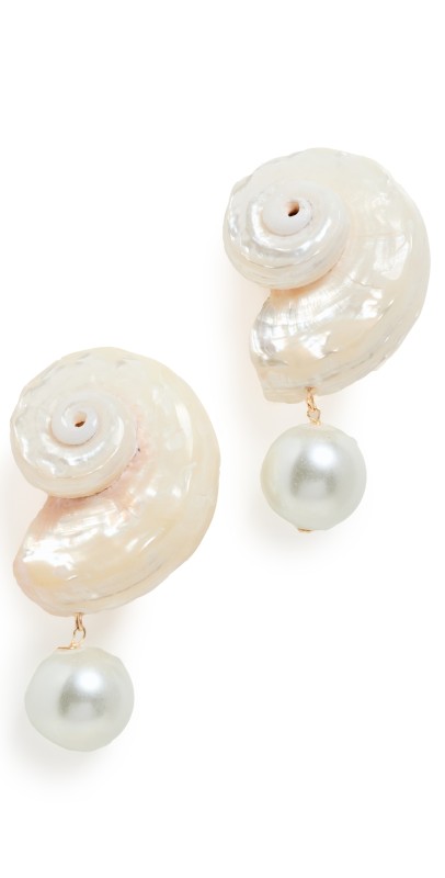 SHASHI Shell Earrings Pearl