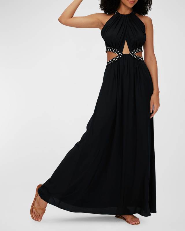 Elizabeth Cutout Halter Maxi Dress