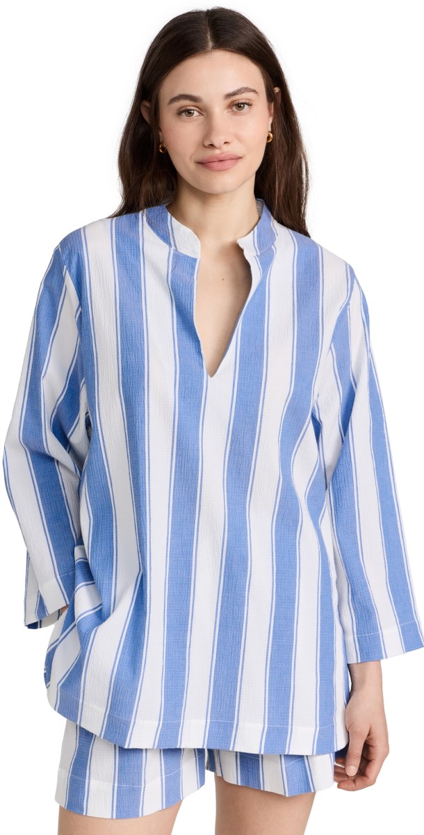 Desmond & Dempsey Womens Boat Set Feluka Blue