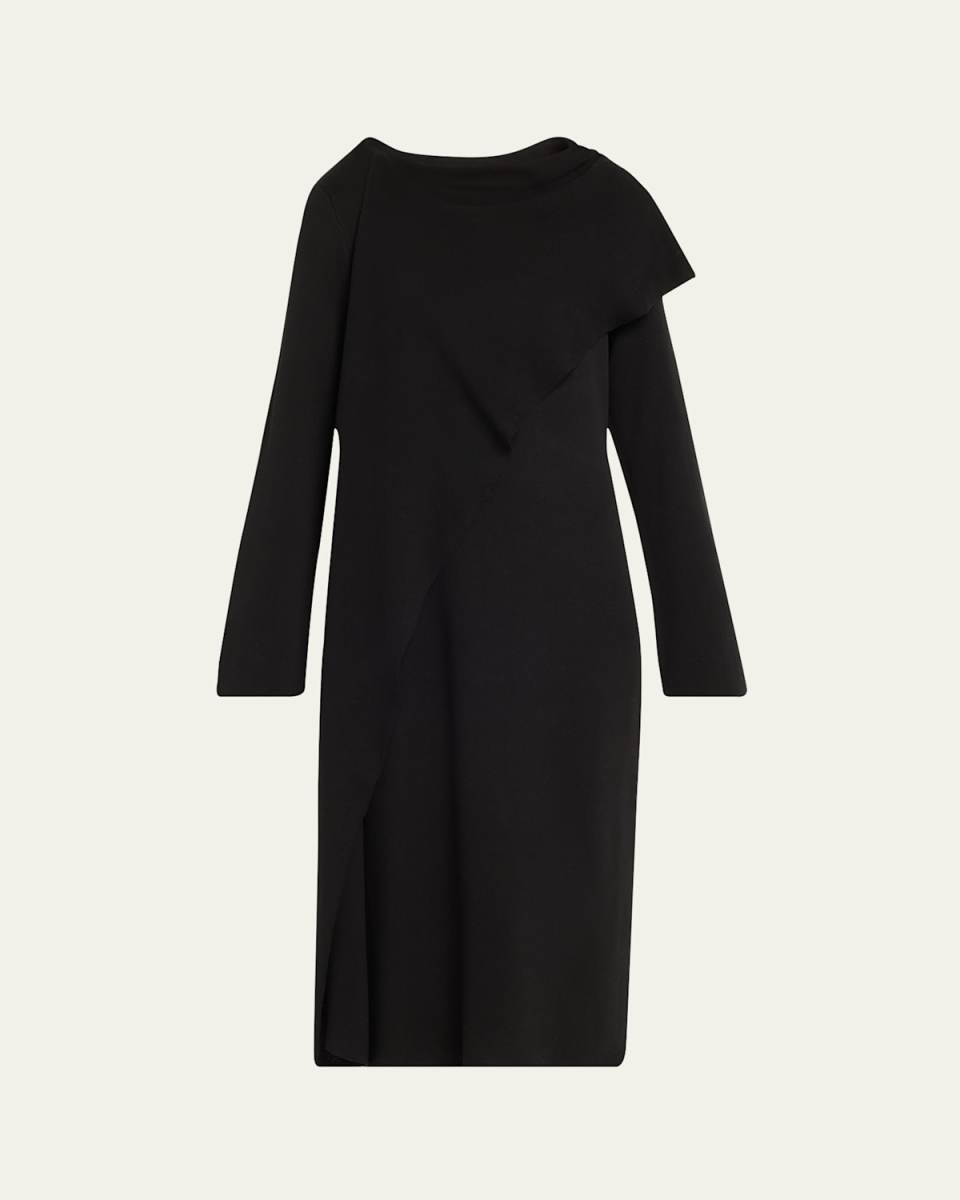 Gayla Scarf-Neck Silk Tunic Dress