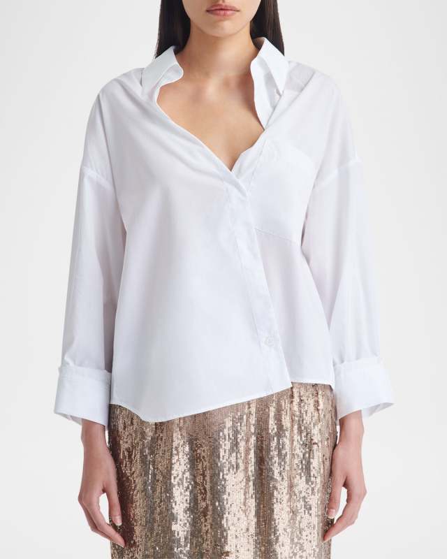 Run Don't Walk Asymmetric Button-Front Shirt