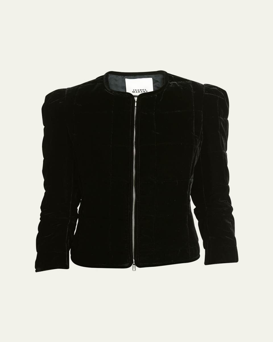 Djanet Velvet Quilted Jacket