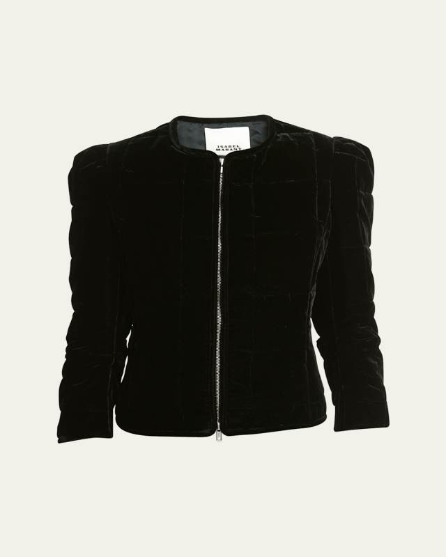 Djanet Velvet Quilted Jacket