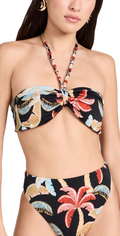 FARM Rio Coconut Night Bikini Top Coconut Night Black