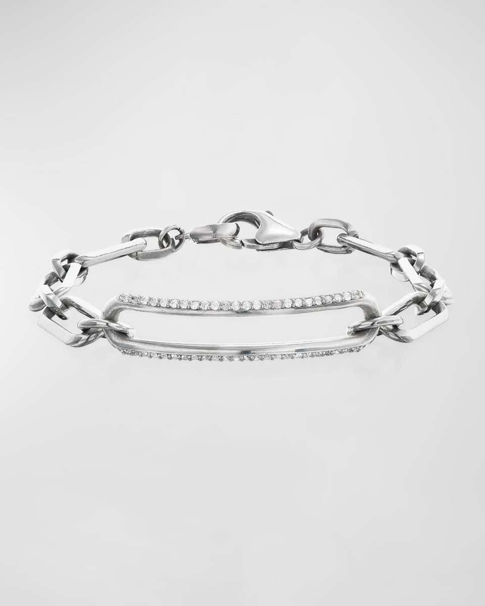 Open ID Medium Soho Chain Bracelet with Diamonds