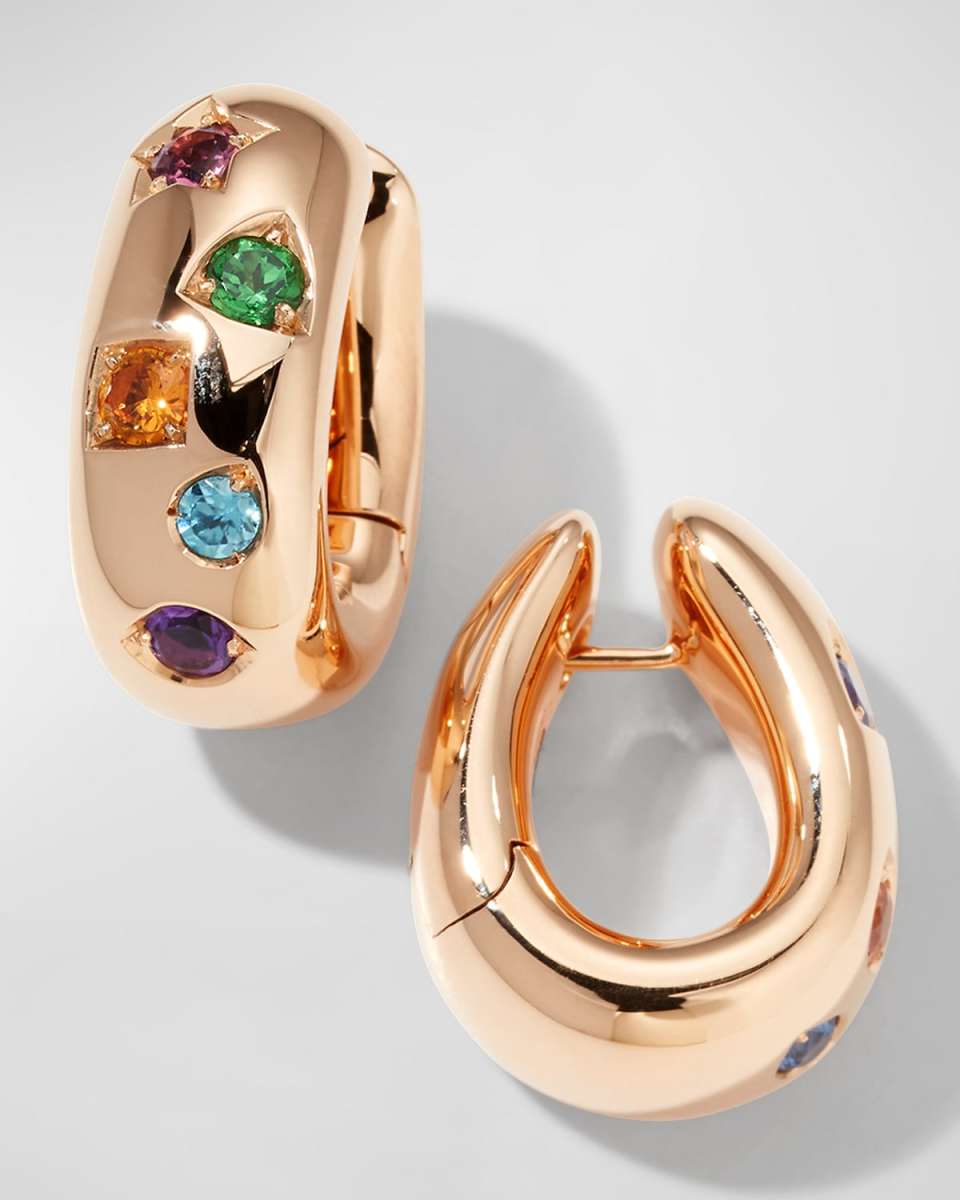 18K Rose Gold Iconica Multi-Stone Earrings